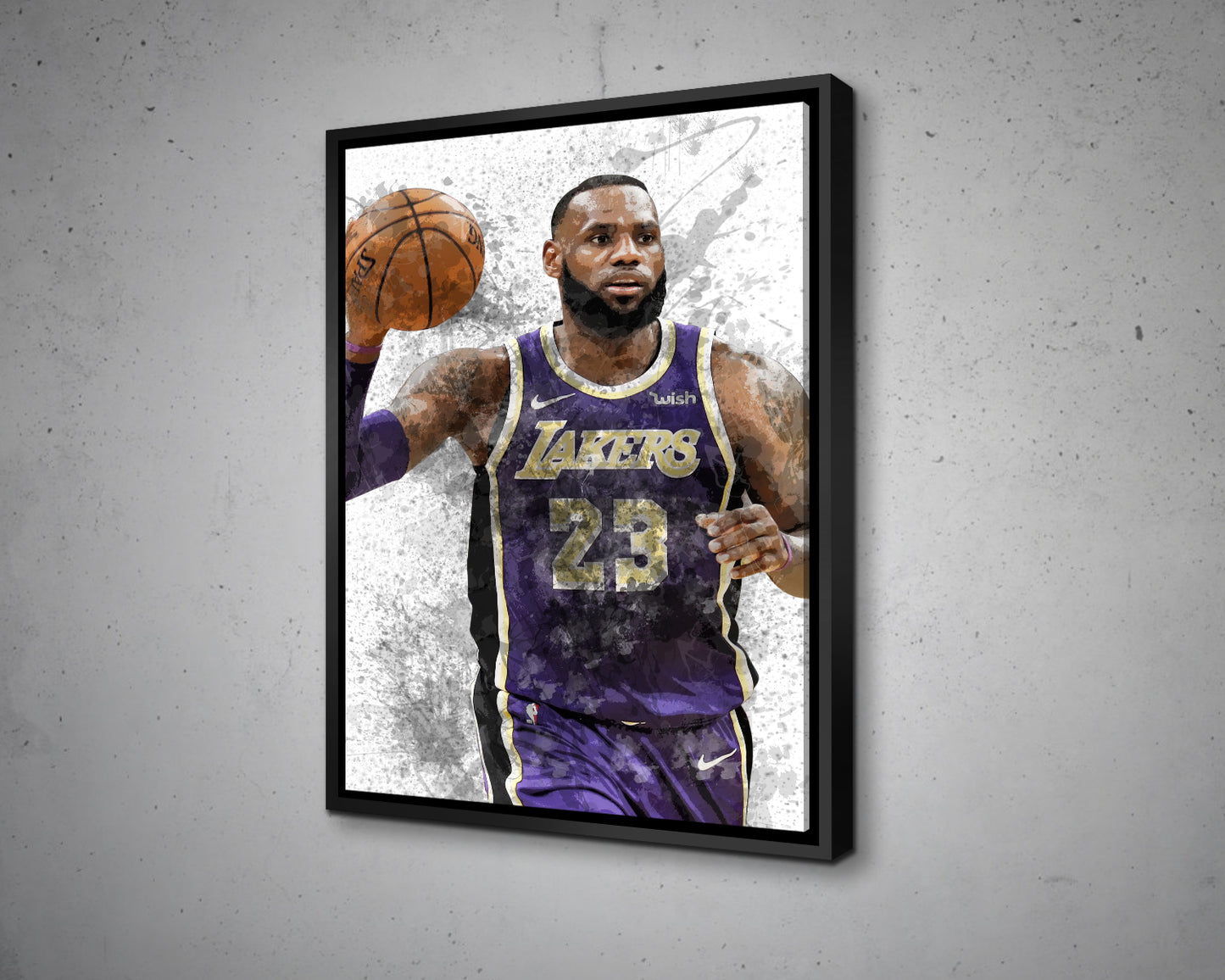 Lebron james Splash Effect Canvas Art 