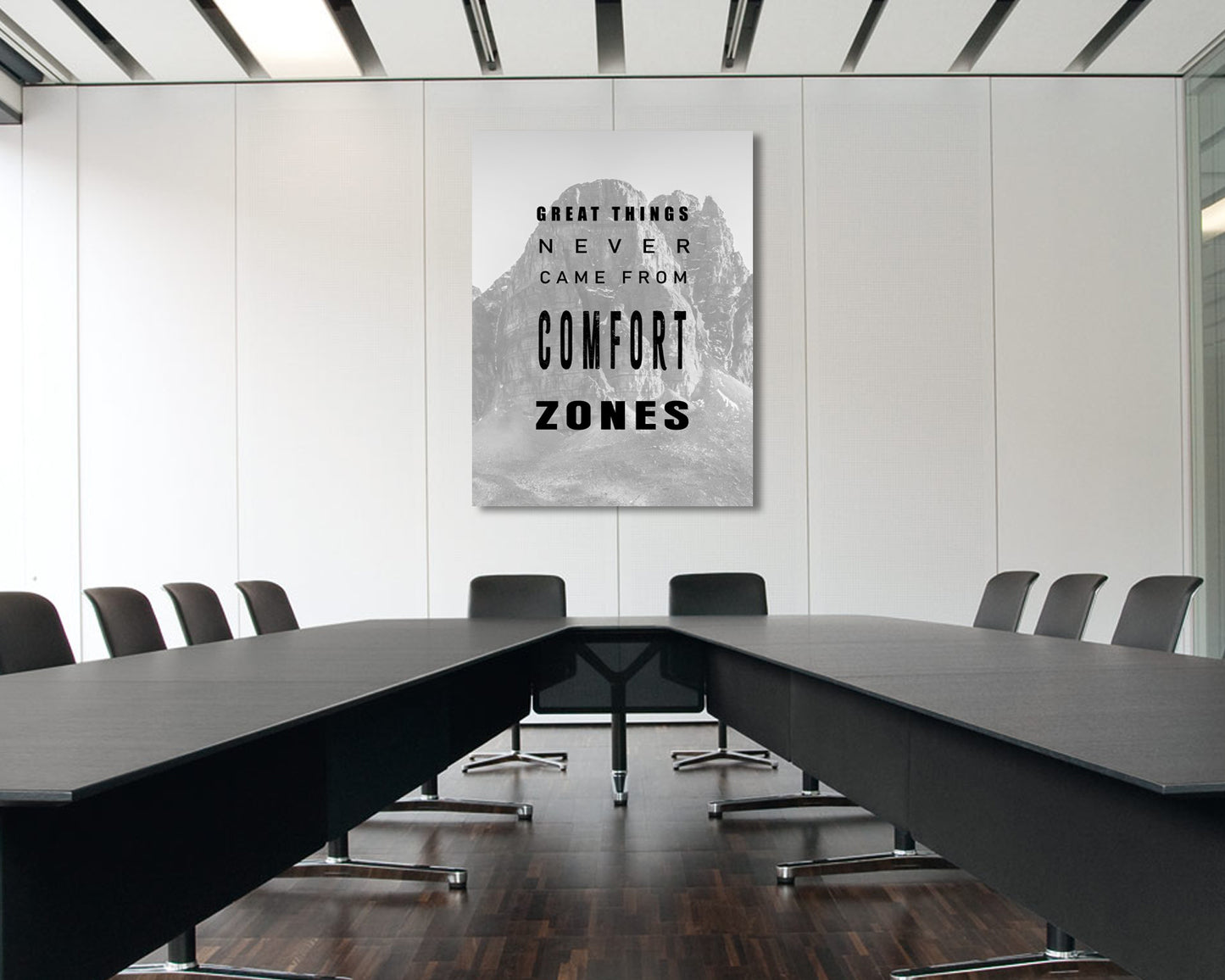 Great things never came from comfort zones Canvas Wall Art