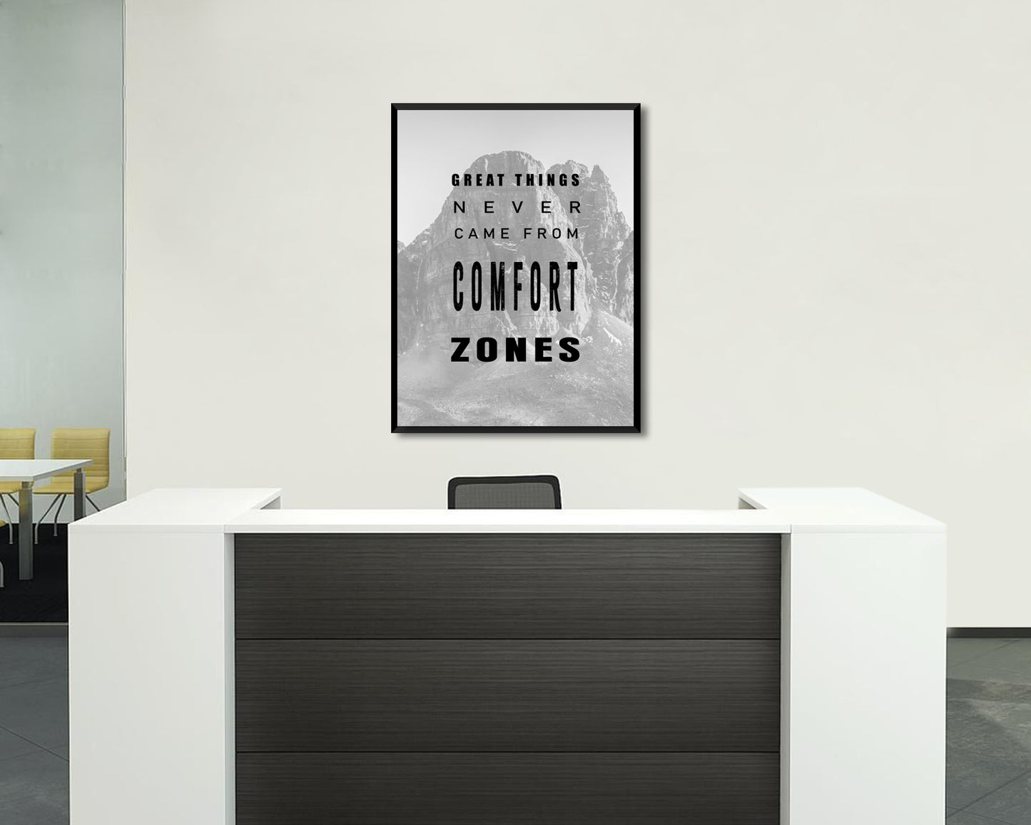 Great things never came from comfort zones Canvas Wall Art