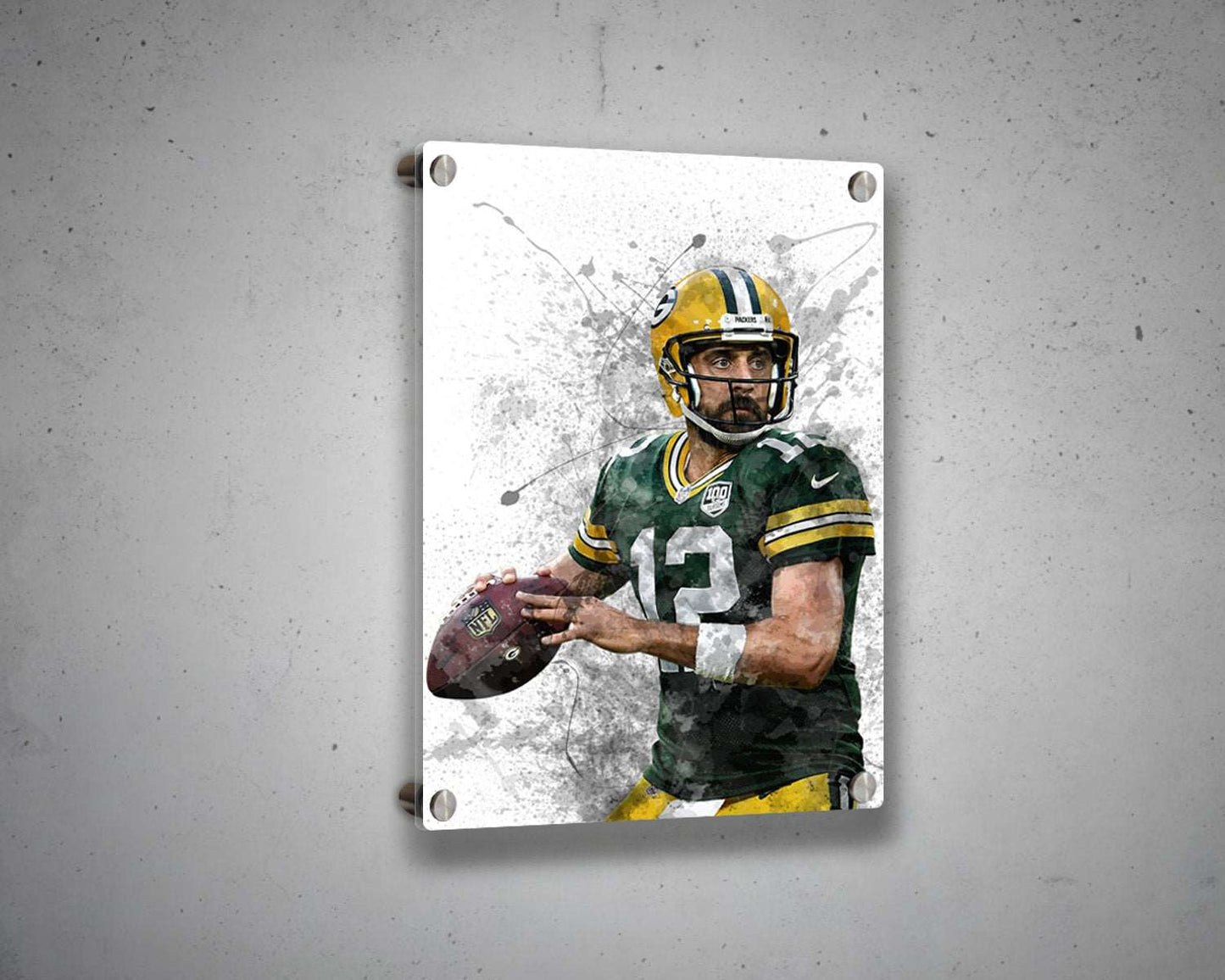 Aaron Rodgers Splash Effect Canvas Art