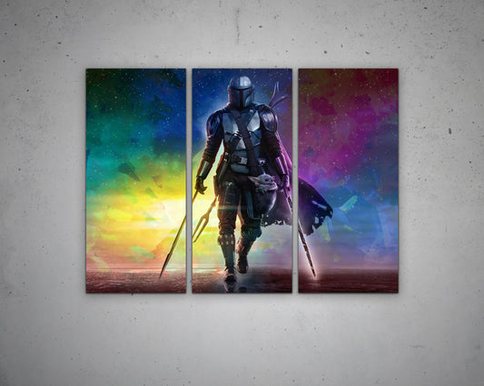 The Mandalorian Multicolour Wall Art