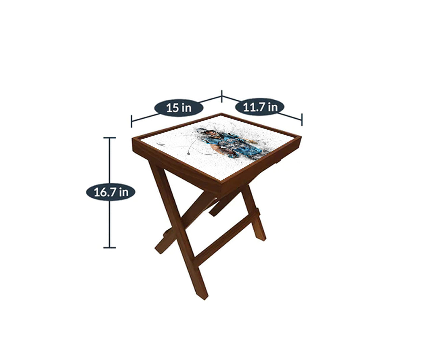 Christian McCaffrey Splash Effect Coffee and Laptop Table