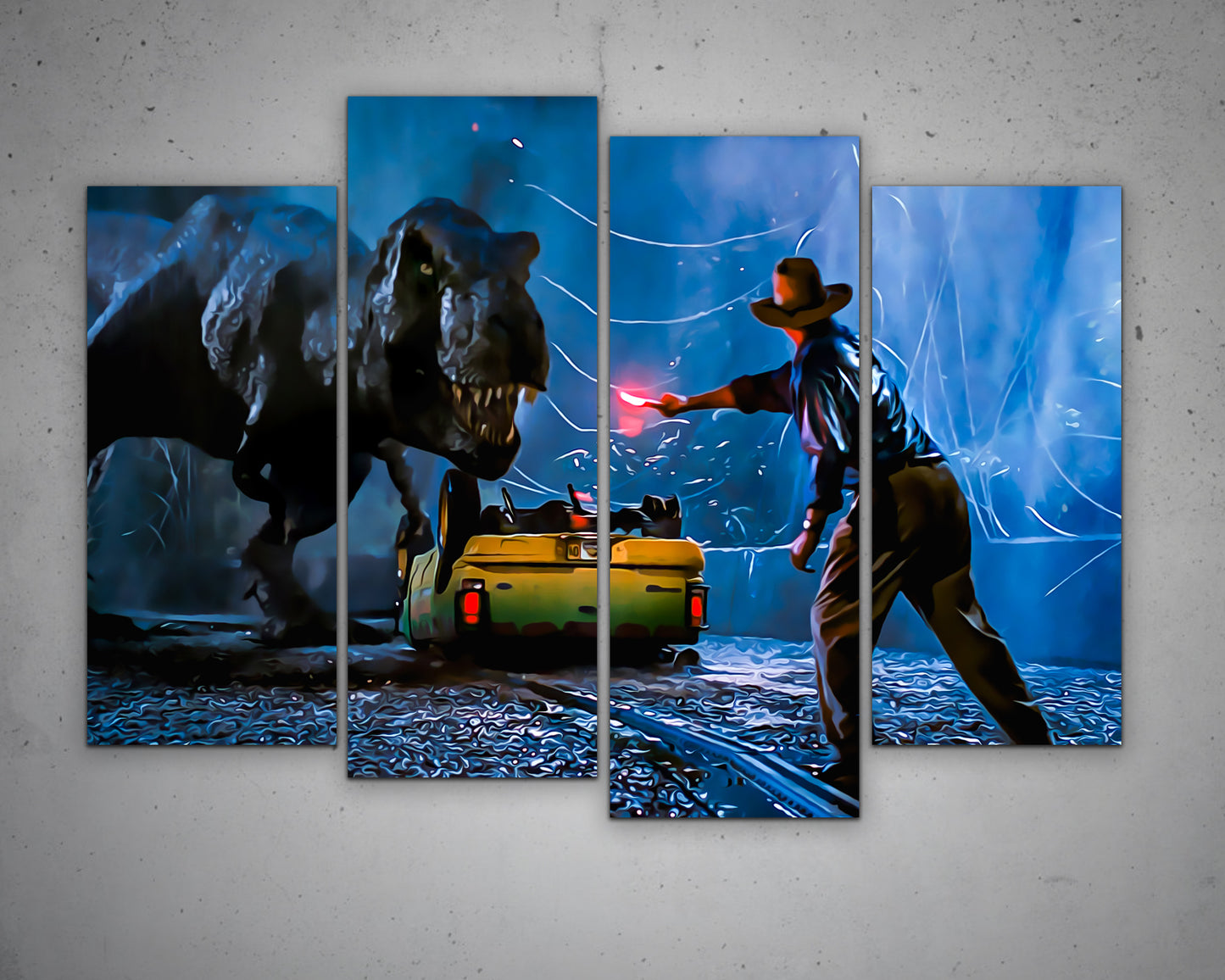 Jurassic Park Multicolour Wall Art