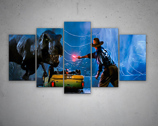 Jurassic Park Multicolour Wall Art