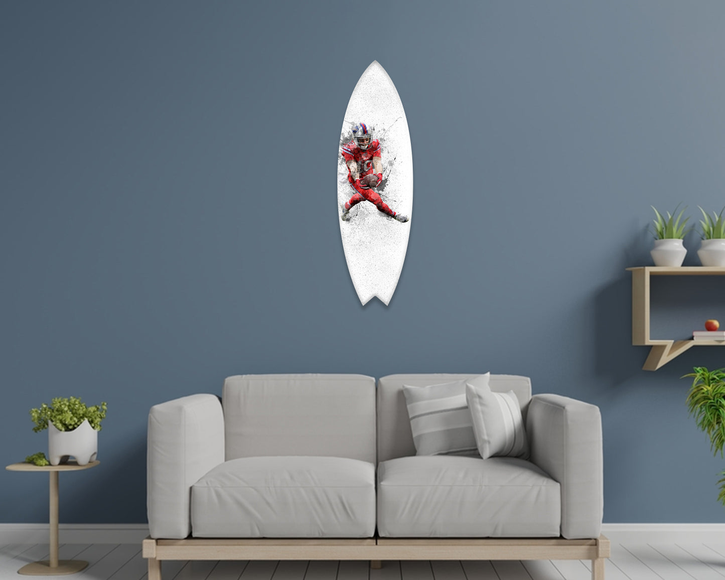 Cole Beasley Acrylic Surfboard Wall Art
