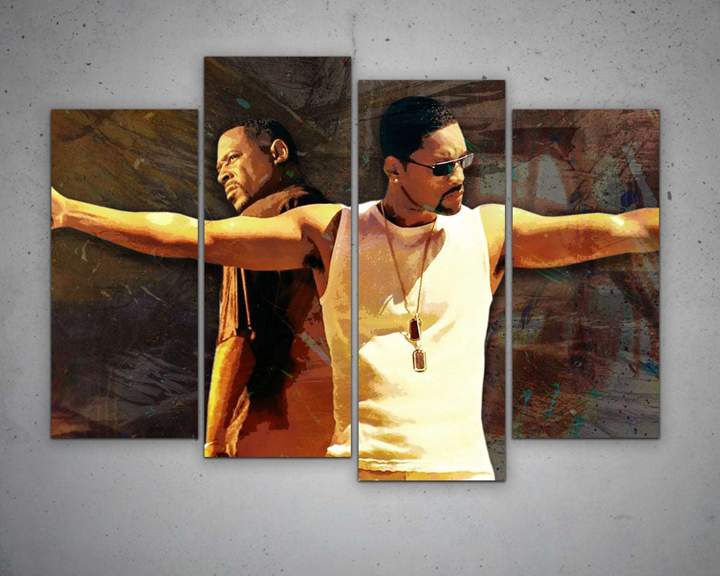 Bad Boys Multicolour Wall Art