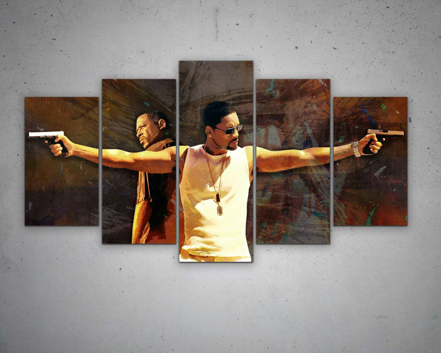 Bad Boys Multicolour Wall Art