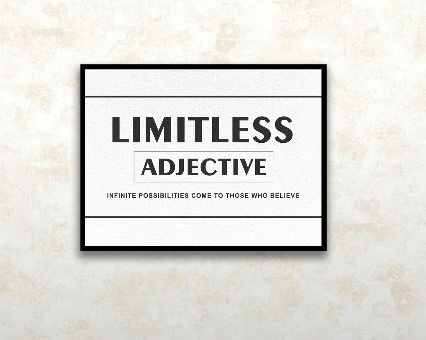 Limitless Adjective Canvas Wall Art