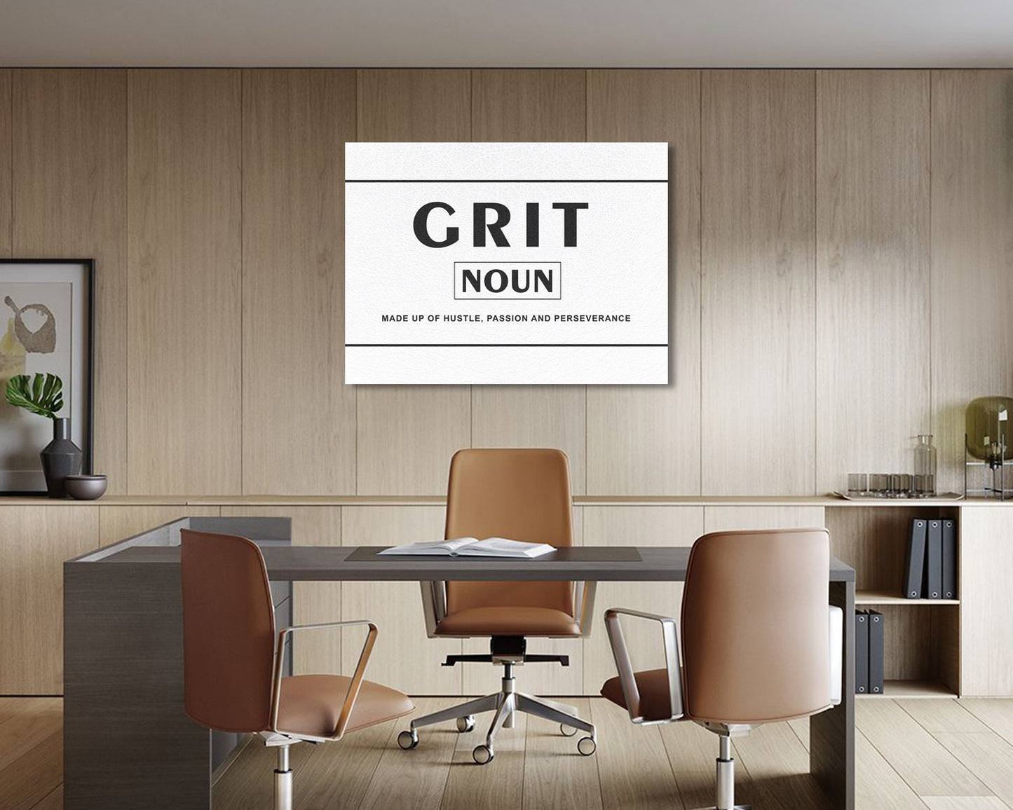 Grit made up of hustle passion and preseverance Canvas Wall Art