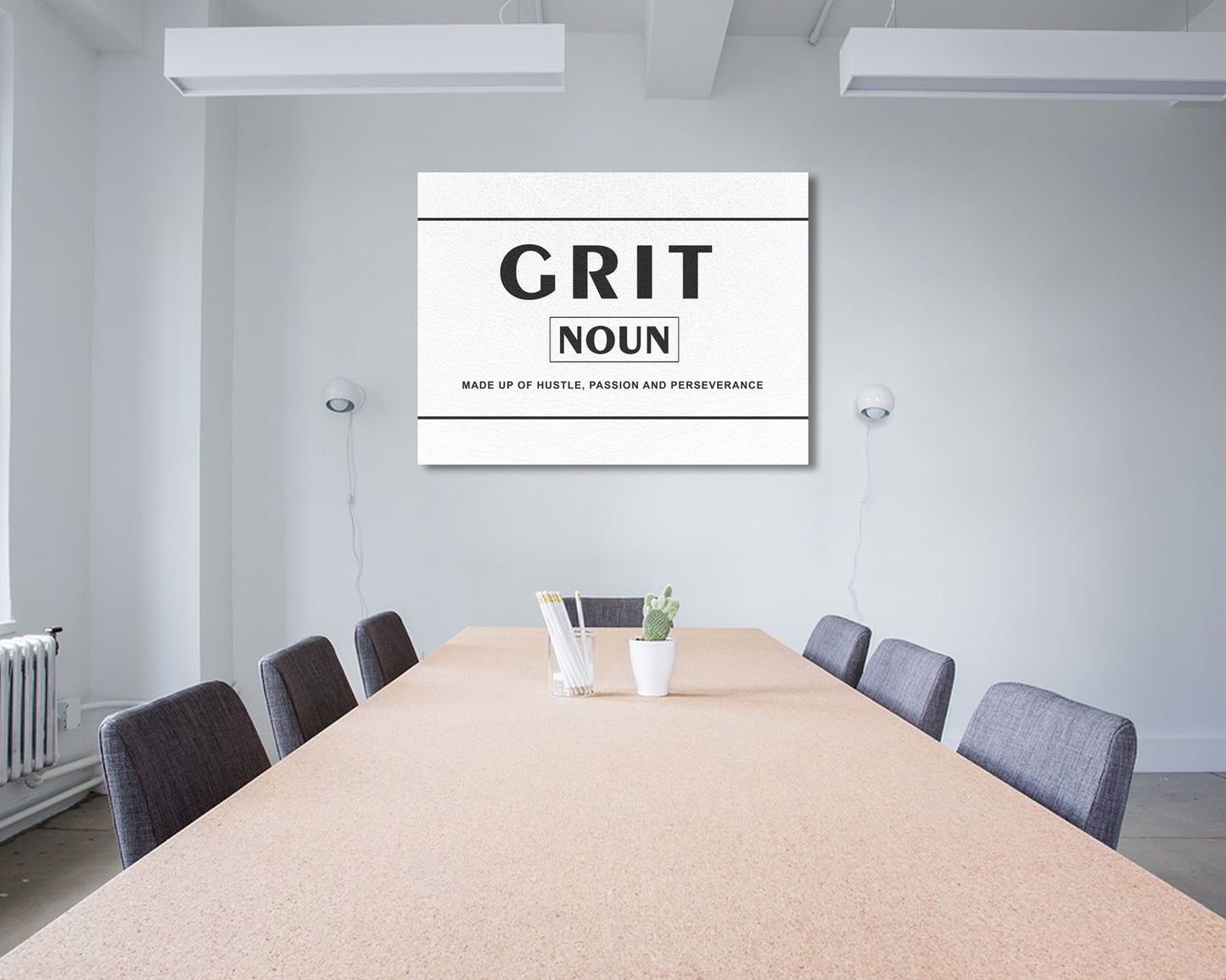 Grit made up of hustle passion and preseverance Canvas Wall Art