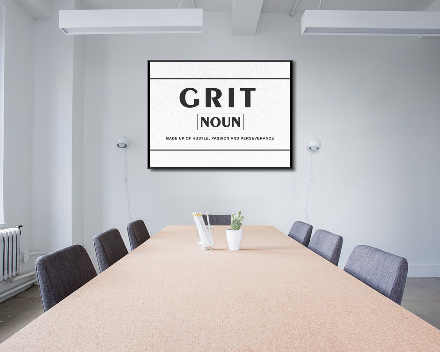 Grit made up of hustle passion and preseverance Canvas Wall Art