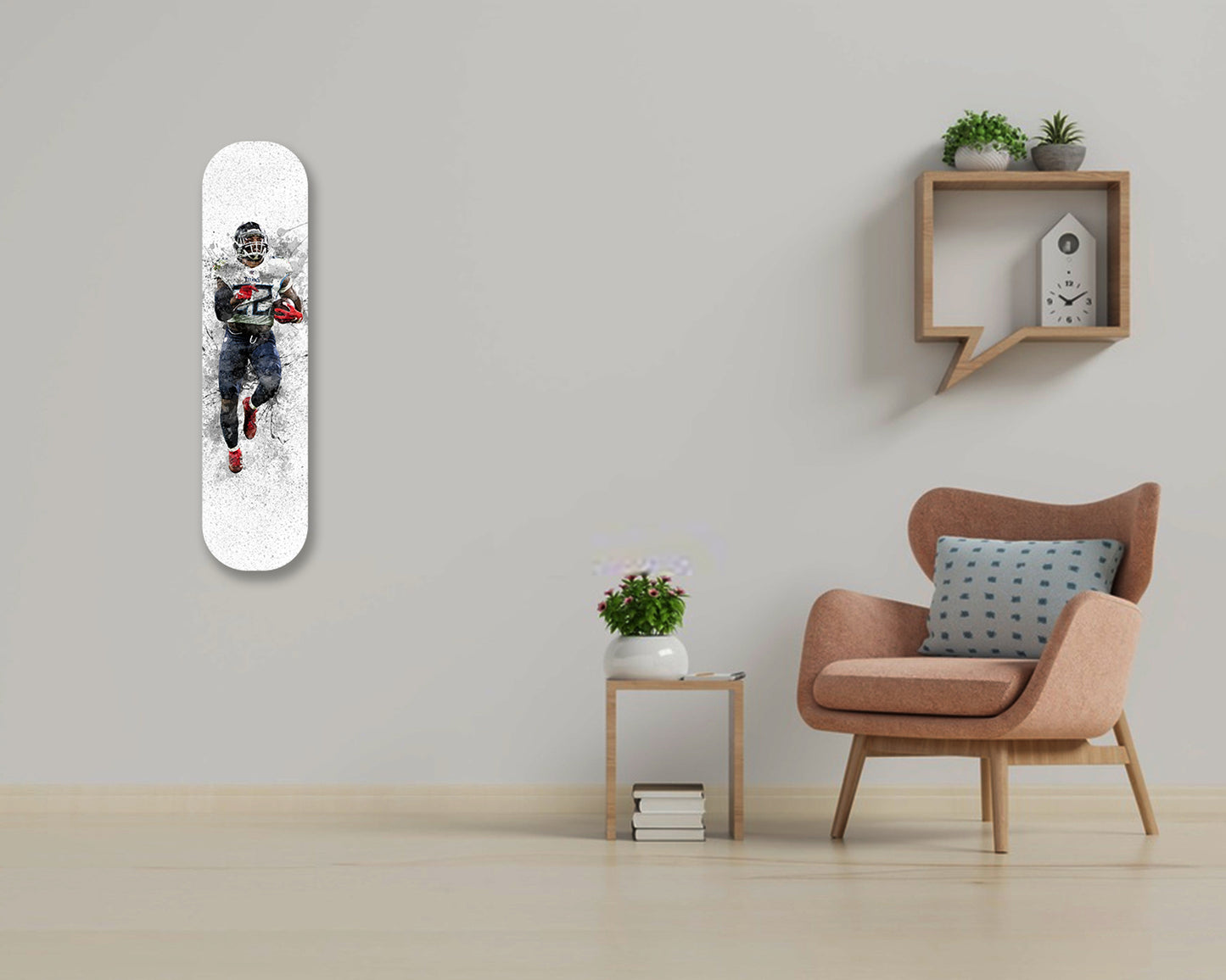 Derrick Henry Acrylic Skateboard Wall Art