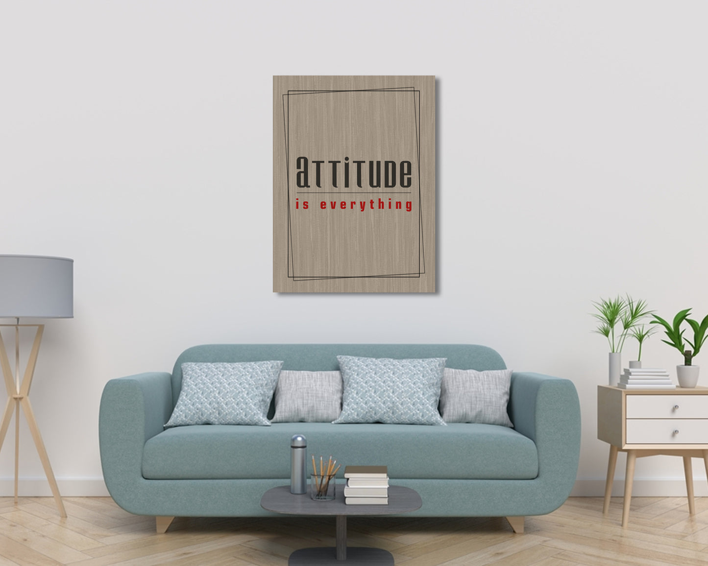 Attitude is everything Canvas Wall Art