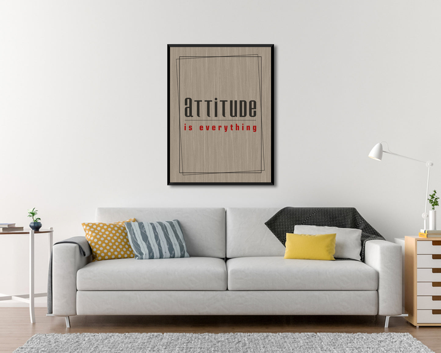 Attitude is everything Canvas Wall Art