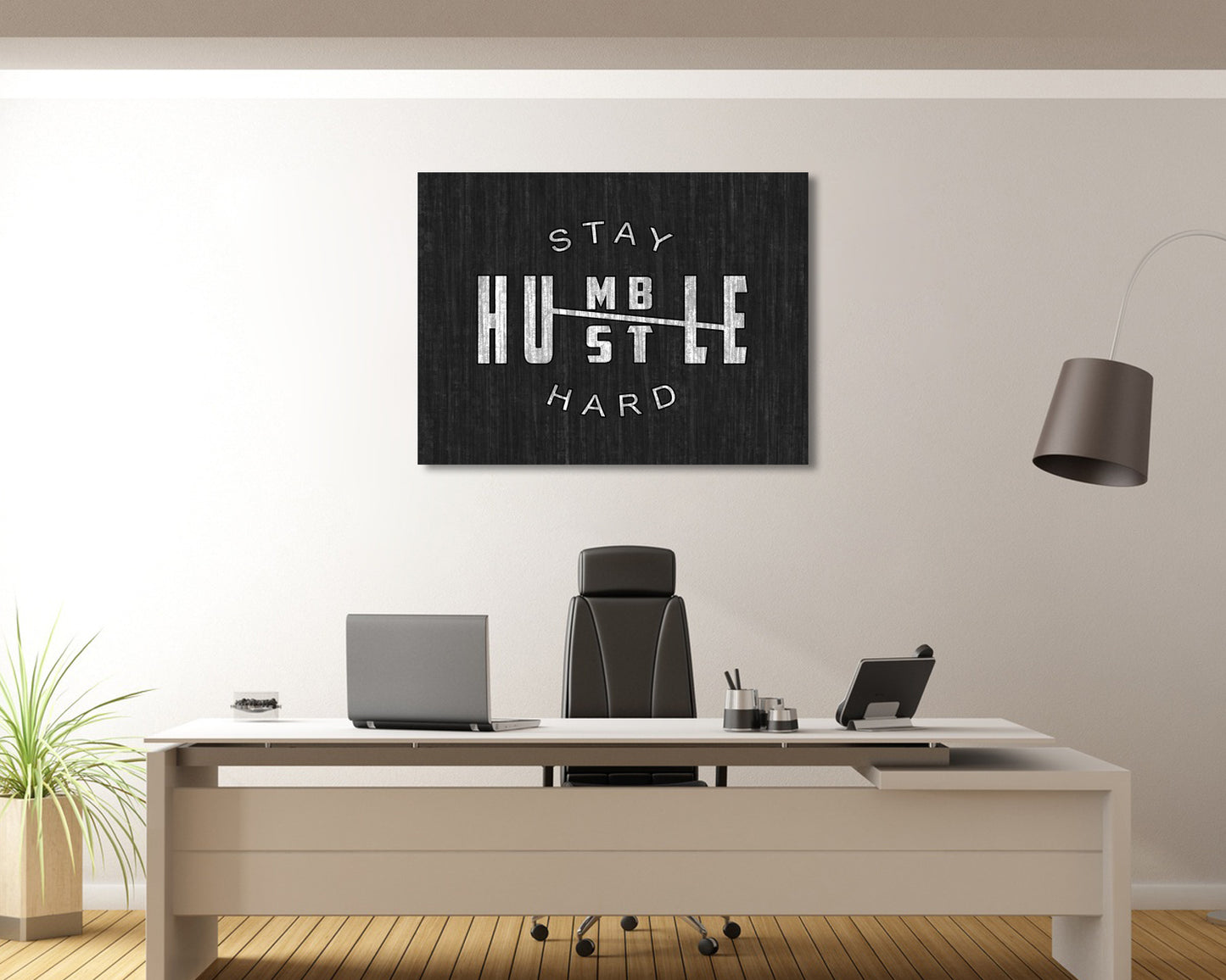 Stay Hustle Hard Canvas Wall Art