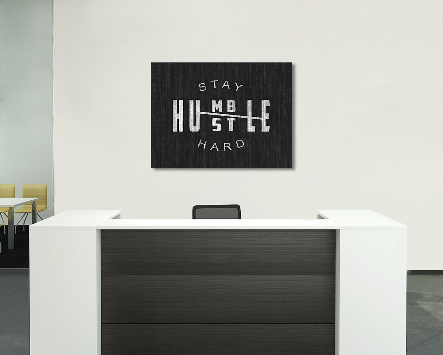 Stay Hustle Hard Canvas Wall Art