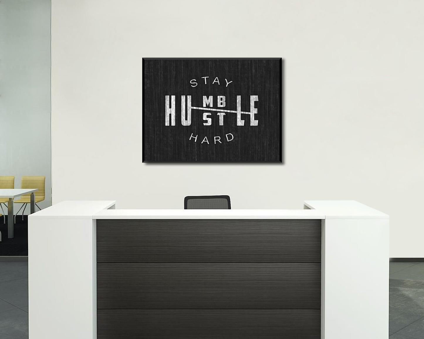Stay Hustle Hard Canvas Wall Art
