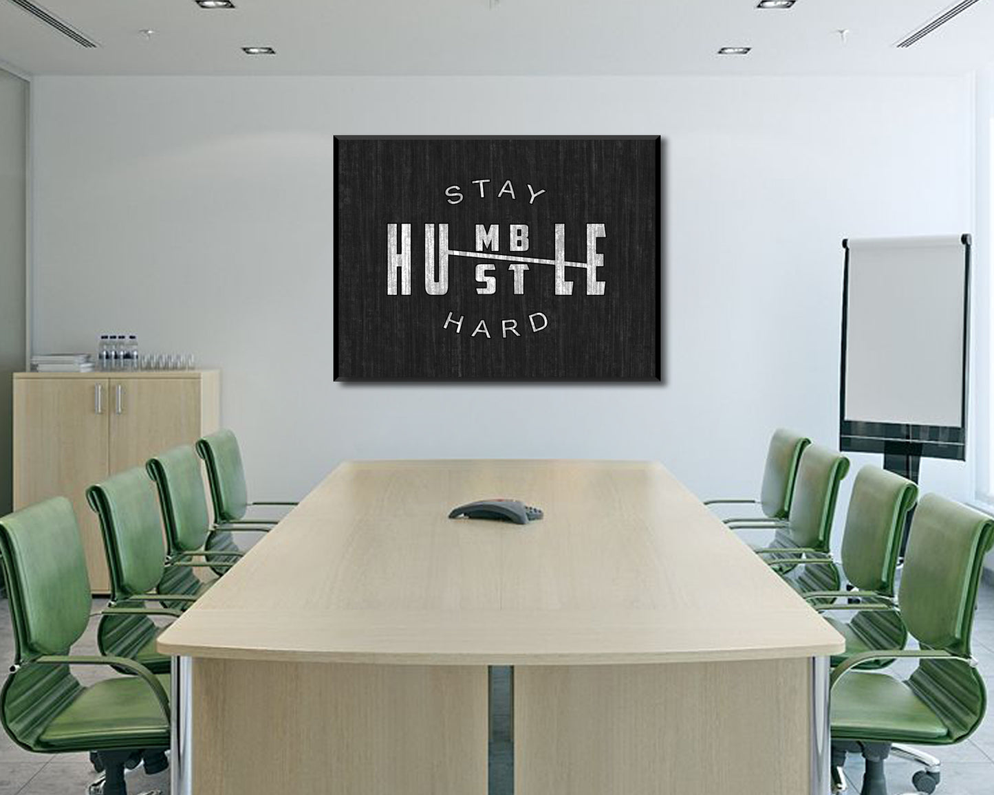 Stay Hustle Hard Canvas Wall Art