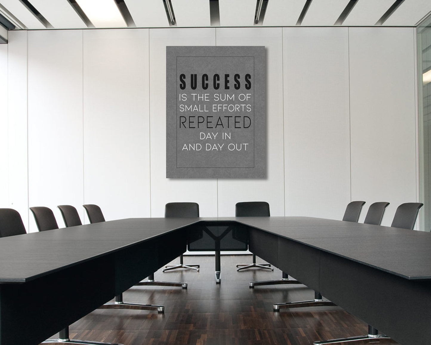 Success is the sum of small efforts Canvas Wall Art