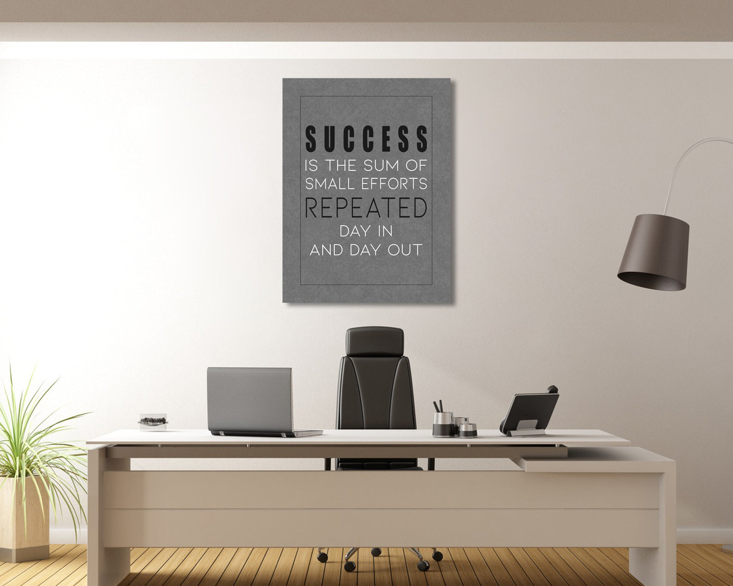 Success is the sum of small efforts Canvas Wall Art
