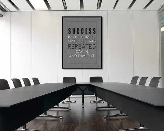 Success is the sum of small efforts Canvas Wall Art