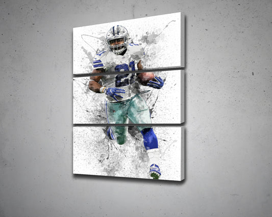 Ezekiel Elliott Canvas Wall Art