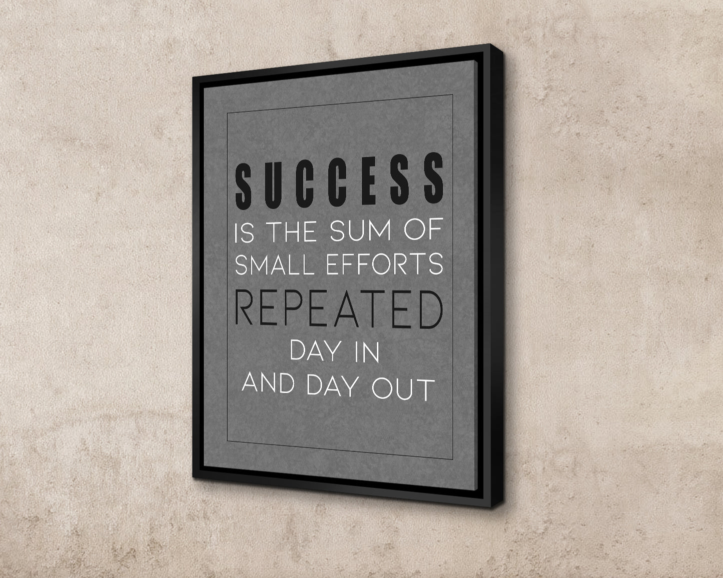 Success is the sum of small efforts Canvas Wall Art