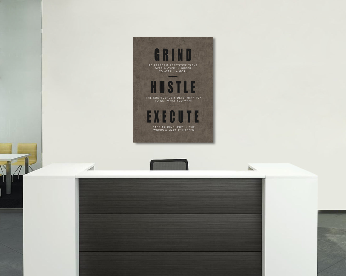 Grind, Hustle, Execute Canvas Wall Art