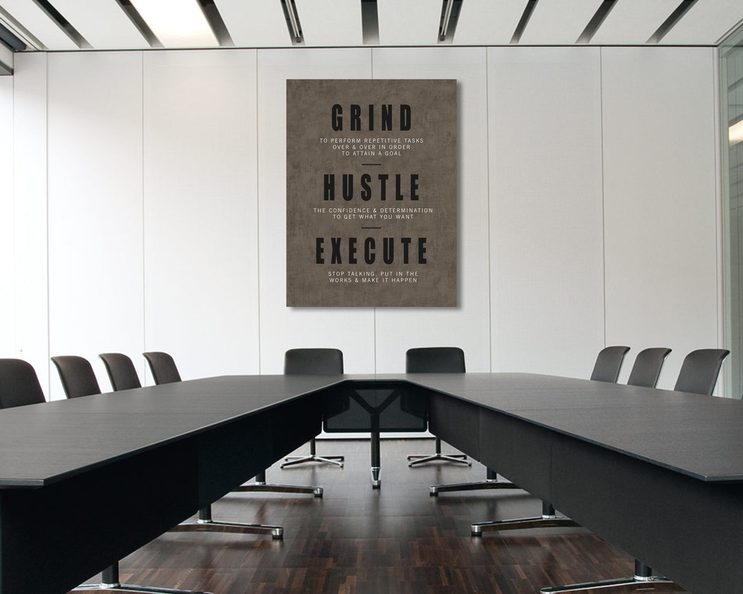 Grind, Hustle, Execute Canvas Wall Art