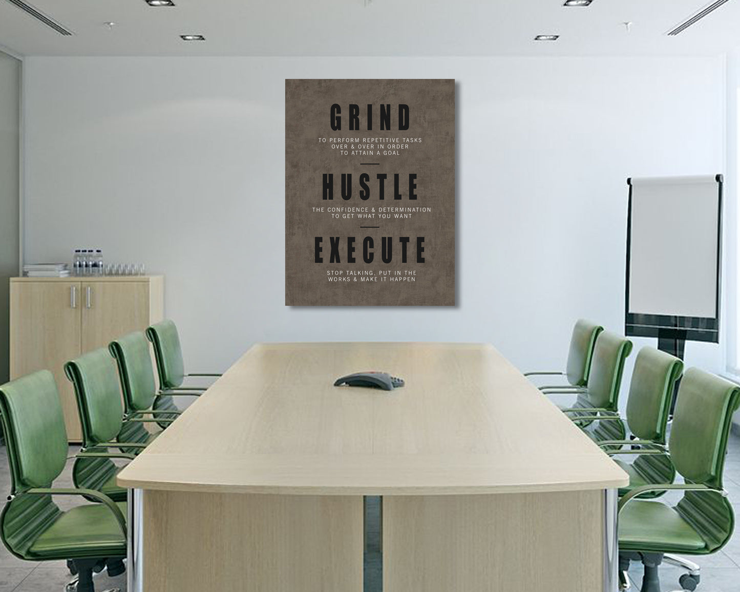 Grind, Hustle, Execute Canvas Wall Art