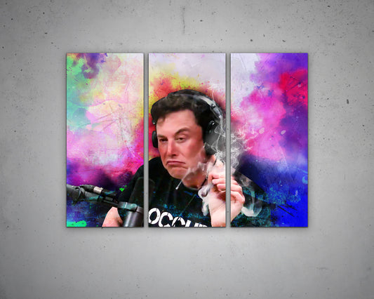 Elon Smoking Multicolour Wall Art 