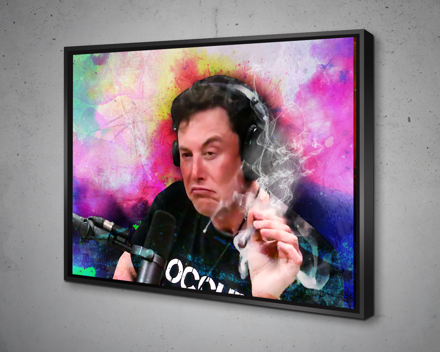 Elon Smoking Multicolour Wall Art
