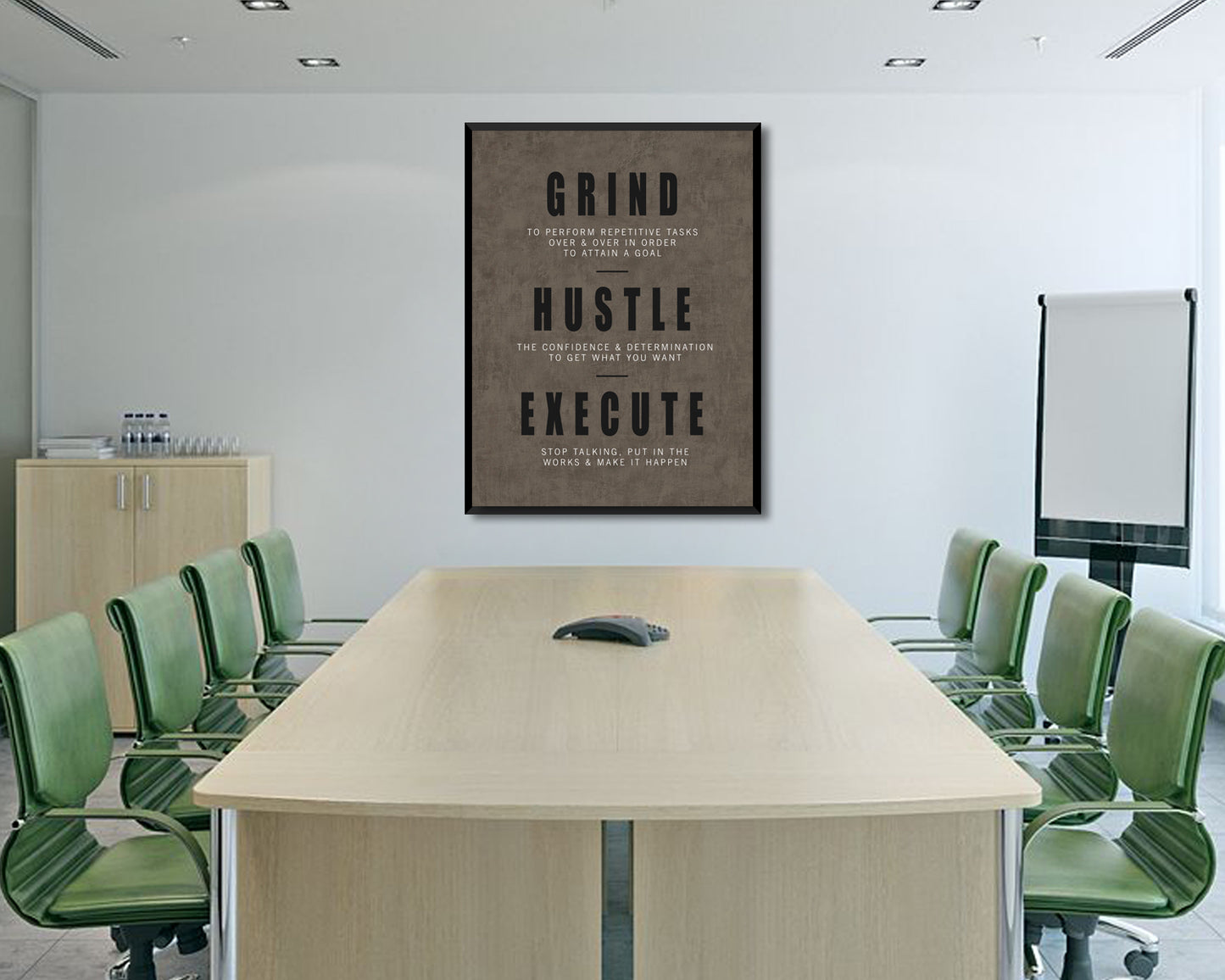 Grind, Hustle, Execute Canvas Wall Art