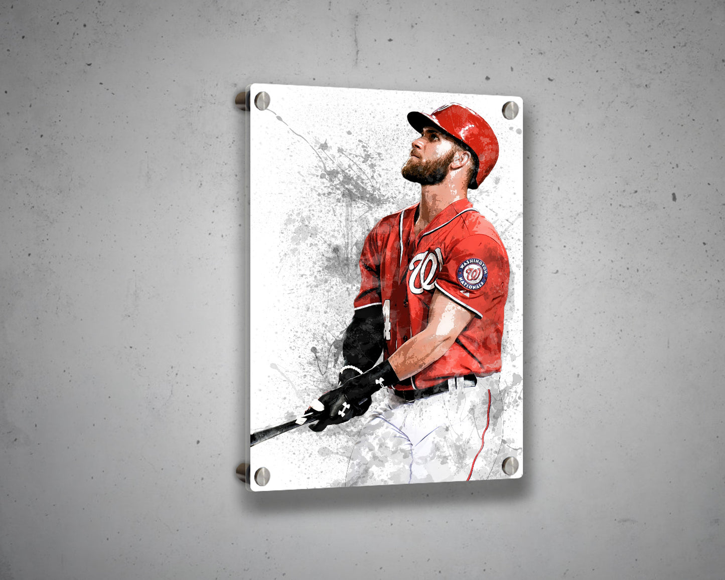 Bryce Harper Splash Effect Canvas Art