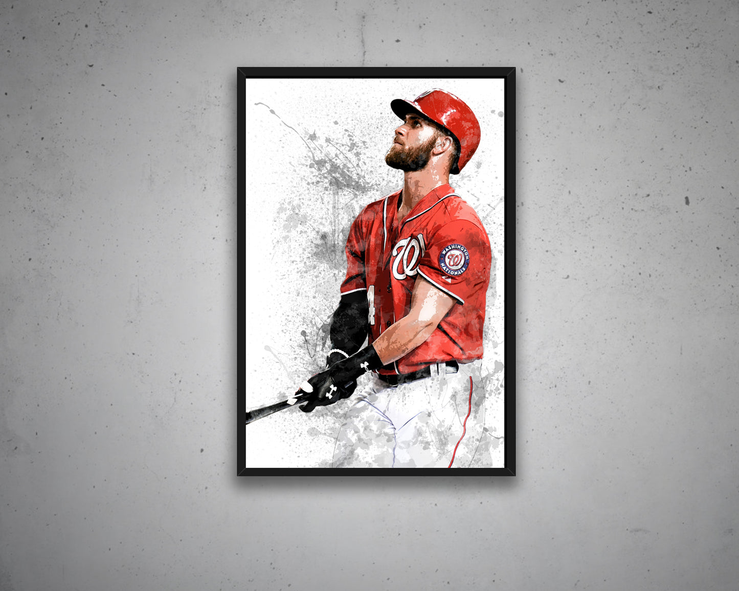 Bryce Harper Splash Effect Canvas Art
