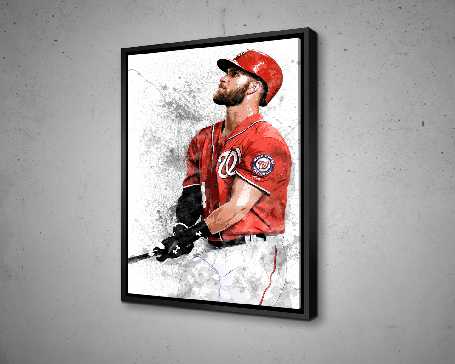 Bryce Harper Splash Effect Canvas Art
