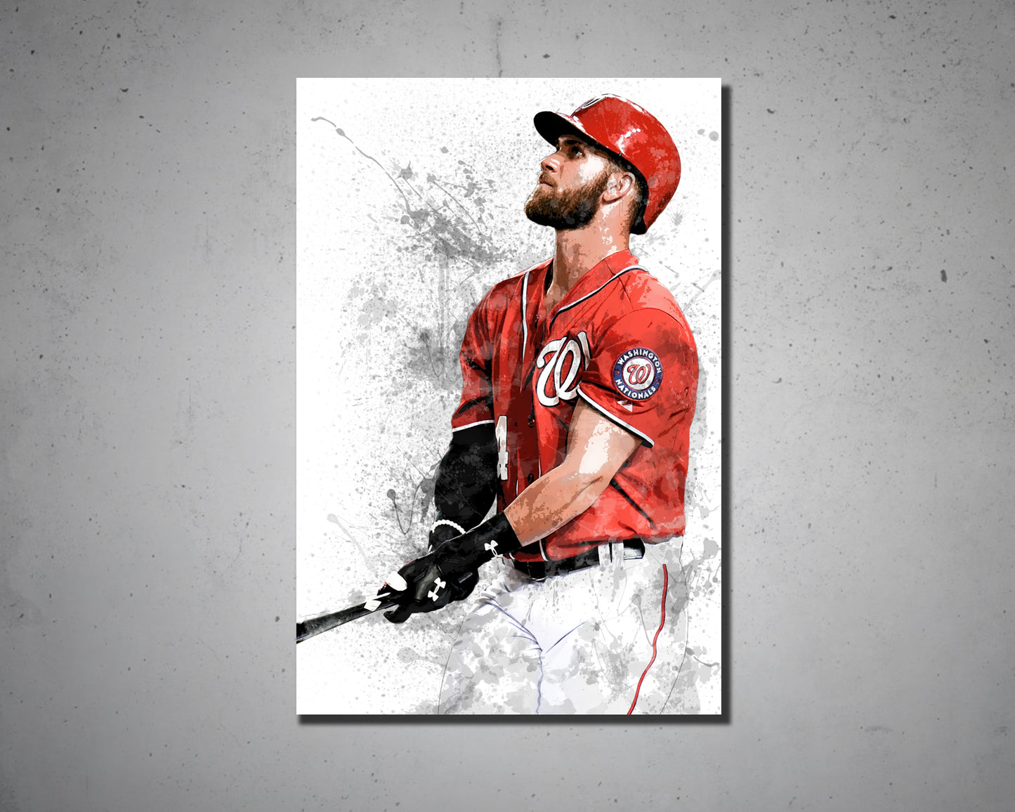 Bryce Harper Splash Effect Canvas Art