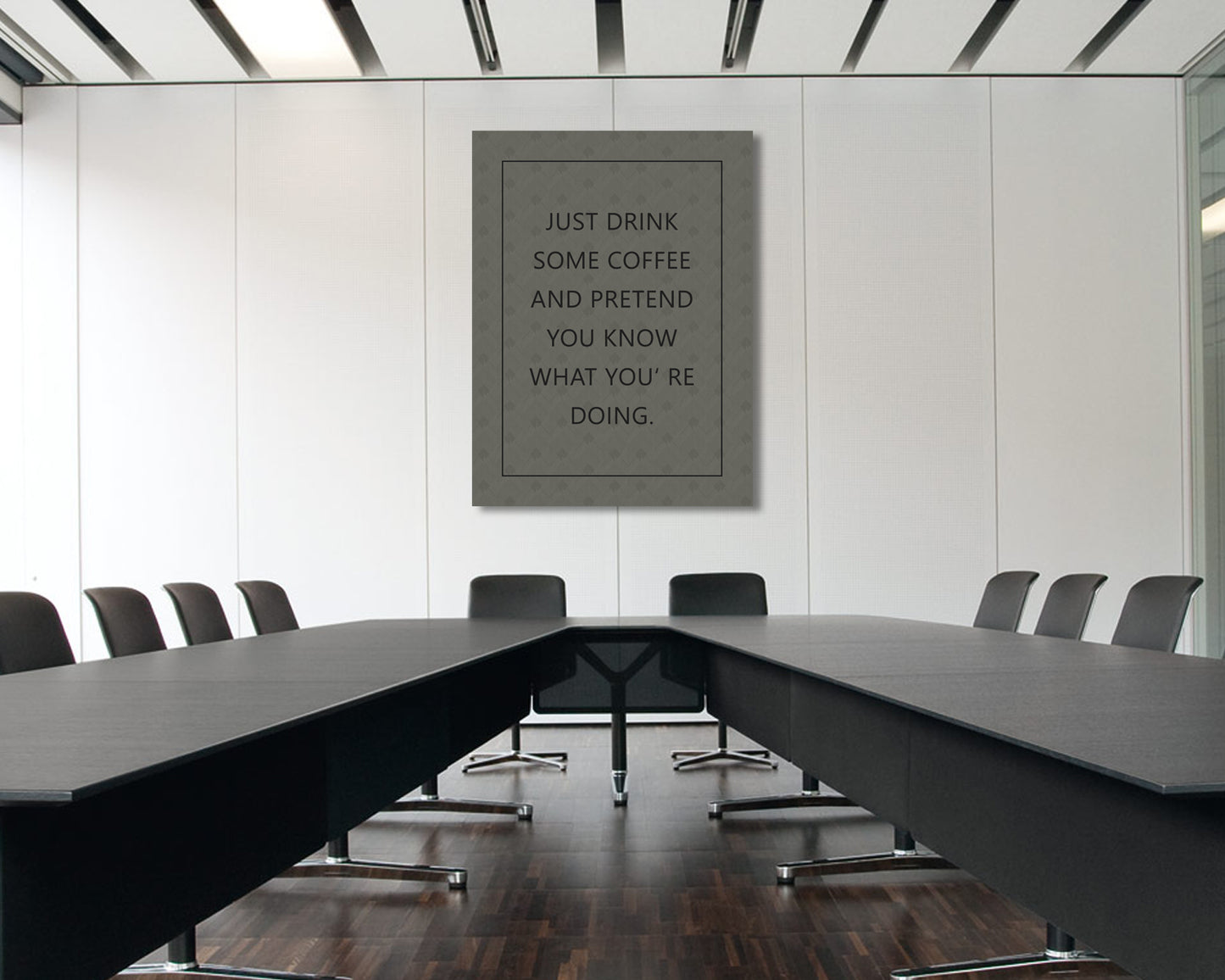 Just drink some coffee and pretend you know what youre doing Canvas Wall art