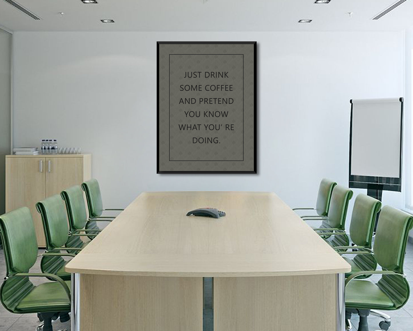 Just drink some coffee and pretend you know what youre doing Canvas Wall art