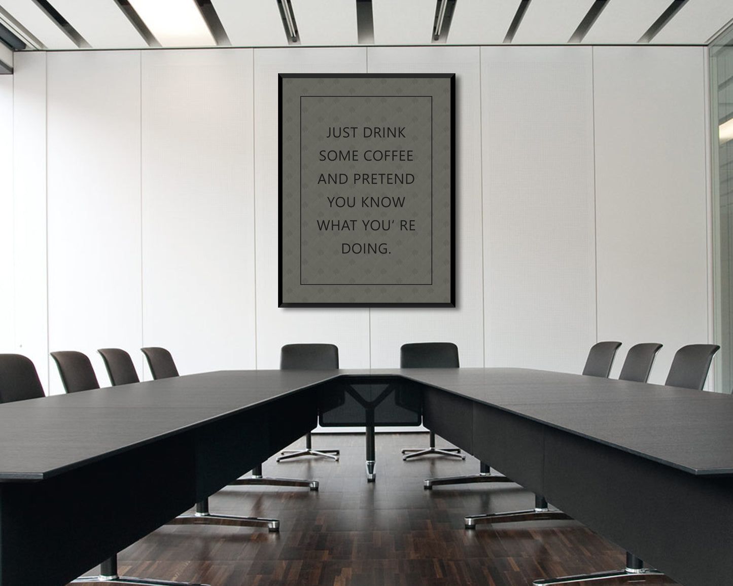 Just drink some coffee and pretend you know what youre doing Canvas Wall art