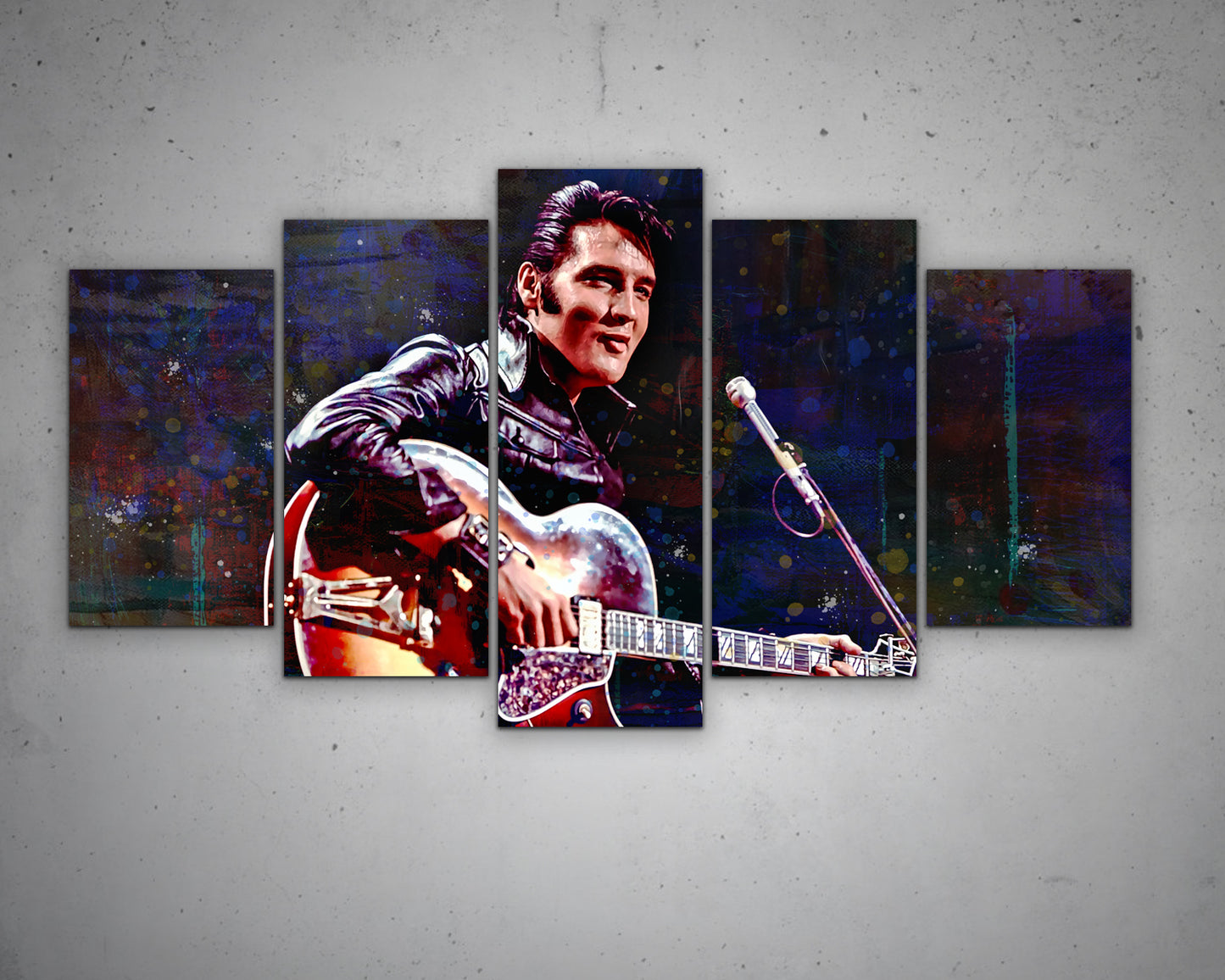 Elvis Presley Multicolour Wall Art