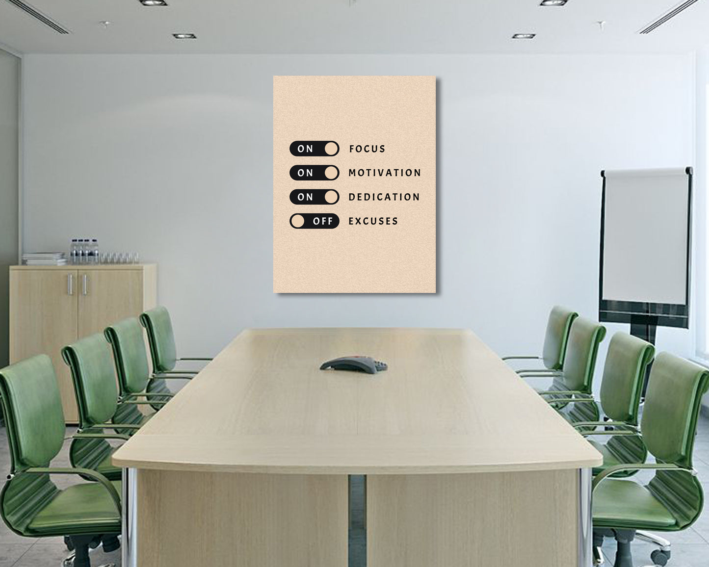 Focus Motivation Dedication Excuses Canvas Wall Art