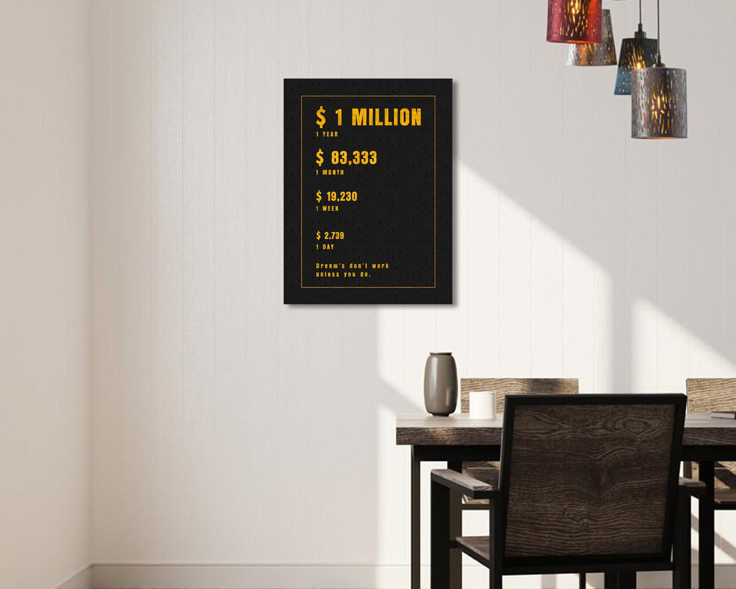 Dreams dont work unless you do Canvas Wall Art