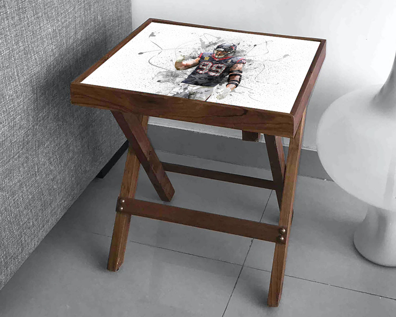 J.J. Watt Splash Effect Coffee and Laptop Table