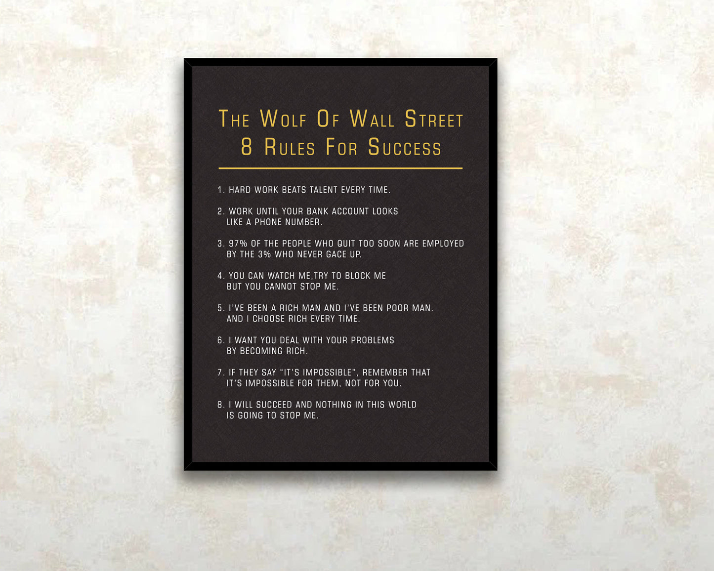 The Wolf of Wall Street Canvas Wall Art
