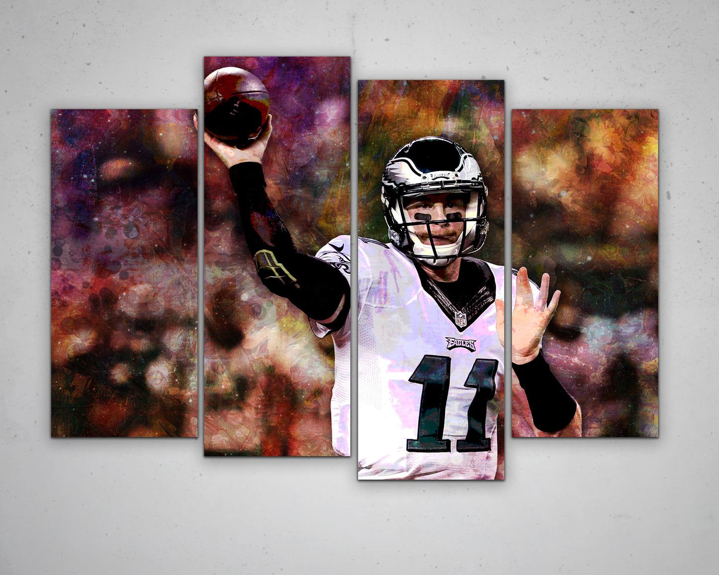 Carson Wentz Multicolour Wall Art