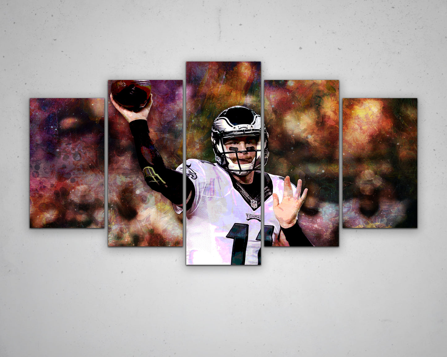 Carson Wentz Multicolour Wall Art