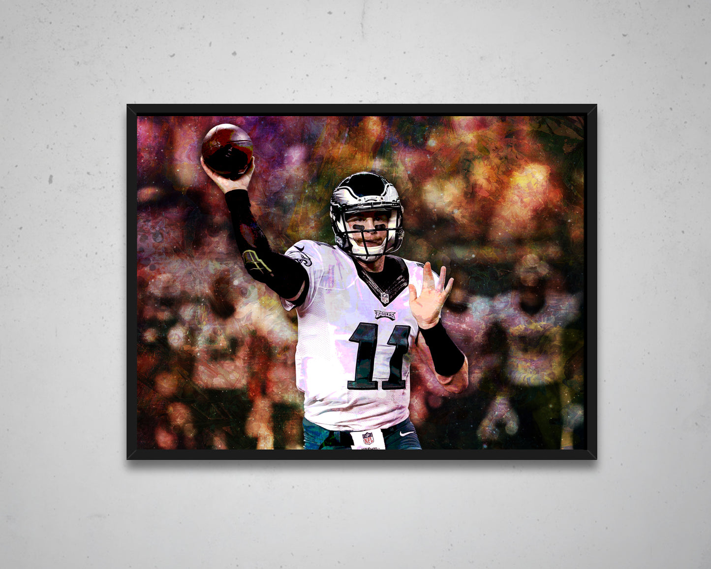 Carson Wentz Multicolour Wall Art