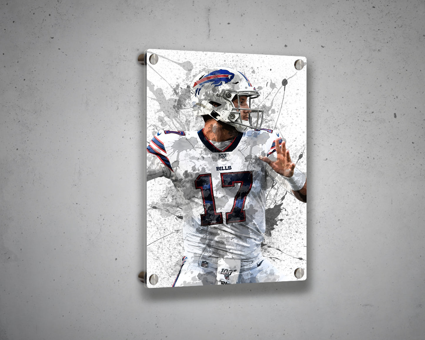 Josh Allen Splash Effect Canvas Art