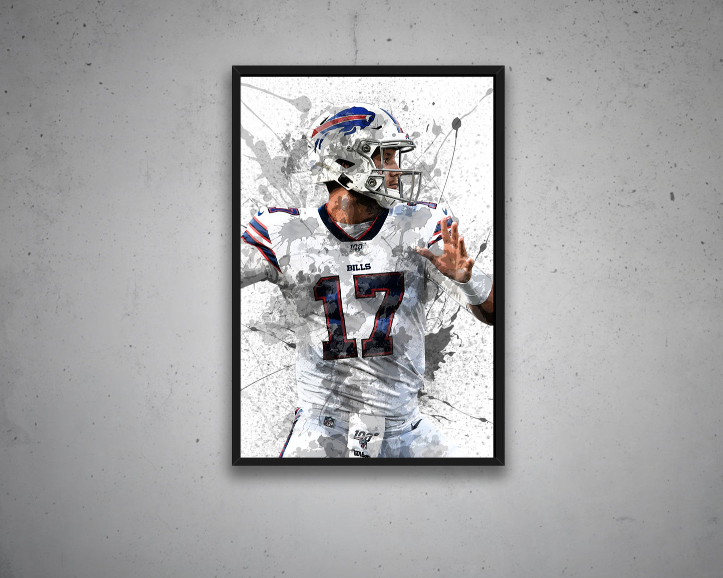 Josh Allen Splash Effect Canvas Art